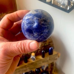 Lapis lazuli man moon sphere